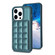 iPhone 15 Pro Max Grid Card Slot Holder Phone Case - Green