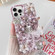 iPhone 15 Pro Max Handmade Butterfly Diamond Inlay PC Phone Case - Pink