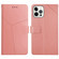 iPhone 15 Pro Max HT01 Y-shaped Pattern Flip Leather Phone Case - Pink