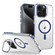 iPhone 15 Pro Max J2 High Transparent MagSafe Magnetic Frame Holder Phone Case - Royal Blue