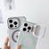 iPhone 15 Pro Max J2 High Transparent MagSafe Magnetic Frame Holder Phone Case - Royal Blue
