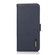 iPhone 15 Pro Max KHAZNEH Side-Magnetic Litchi Genuine Leather RFID Phone Case - Blue