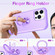 iPhone 15 Pro Max L2 Rotating Ring Holder Magnetic Phone Case - Light Purple