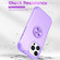 iPhone 15 Pro Max L2 Rotating Ring Holder Magnetic Phone Case - Light Purple