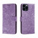 iPhone 15 Pro Max Lace Flower Embossing Flip Leather Phone Case - Purple
