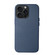 iPhone 15 Pro Max Lamb Grain PU Back Cover Phone Case - Navy Blue