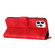 iPhone 15 Pro Max Line Pattern Skin Feel Leather Phone Case - Red