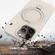 iPhone 15 Pro Max Liquid Silicone MagSafe Magnetic Phone Case with Ring Holder - Antique White