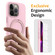 iPhone 15 Pro Max Liquid Silicone MagSafe Magnetic Phone Case with Ring Holder - Grey Pink