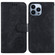 iPhone 15 Pro Max Little Tiger Embossed Leather Phone Case - Black