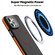 iPhone 15 Pro Max Magsafe Dual-Color Skin Feel Lens Film Phone Case with Lens Fold Holder - Black