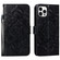 iPhone 15 Pro Max Mandala Embossing Pattern Horizontal Flip Leather Phone Case - Black