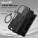 iPhone 15 Pro Max Metal Ring 360 Degree Rotating Holder PC Hybrid TPU Phone Case - Black