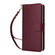 iPhone 15 Pro Max Nine-card Slots Zipper Wallet Bag Leather Phone Case - Wine Red