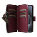 iPhone 15 Pro Max Nine-card Slots Zipper Wallet Bag Leather Phone Case - Wine Red