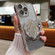 iPhone 15 Pro Max Plated Mirror Holder Gradient Glitter MagSafe Phone Case - Gray