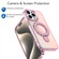iPhone 15 Pro Max Plating Gradient Discolor MagSafe Holder Phone Case - Clear Purple