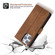 iPhone 15 Pro Max POLA Dual-color Zipper Wallet RFID Leather Phone Case - Burgundy Brown