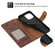iPhone 15 Pro Max POLA Dual-color Zipper Wallet RFID Leather Phone Case - Burgundy Brown