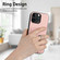 iPhone 15 Pro Max R20 Ring Card Holder Phone Case - Pink