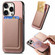 iPhone 15 Pro Max Retro Magsafe Card Bag PU Back Cover Phone Case - Pink