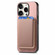 iPhone 15 Pro Max Retro Magsafe Card Bag PU Back Cover Phone Case - Pink
