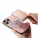iPhone 15 Pro Max Retro Magsafe Card Bag PU Back Cover Phone Case - Pink