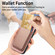 iPhone 15 Pro Max Retro Magsafe Card Bag PU Back Cover Phone Case - Pink