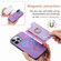 iPhone 15 Pro max Retro Magsafe Cross Leather Ring Holder Card Bag Phone Case - Purple