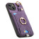 iPhone 15 Pro Max Retro Skin-feel Ring Card Bag Phone Case with Hang Loop - Purple