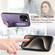 iPhone 15 Pro Max Retro Wristband Holder Leather Back Phone Case - Purple