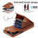 iPhone 15 Pro Max Rhombic Texture Card Bag Phone Case with Long Lanyard - Brown