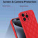iPhone 15 Pro Max Rhombic Texture Phone Case with Dual Lanyard - Red