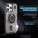 iPhone 15 Pro Max Ring Holder Carbon Fiber PC Hybrid TPU Phone Case - Grey