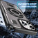 iPhone 15 Pro Max Ring Holder Carbon Fiber PC Hybrid TPU Phone Case - Grey