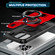 iPhone 15 Pro Max Ring Holder Carbon Fiber PC Hybrid TPU Phone Case - Red