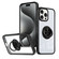 iPhone 15 Pro Max Ring Holder PC Hybrid TPU Phone Case - Black