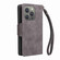 iPhone 15 Pro Max Rivet Buckle 9 Cards Three Fold Leather Phone Case - Grey