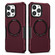 iPhone 15 Pro Max Shockproof Armor MagSafe Phone Case - Wine Red