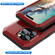 iPhone 15 Pro Max Shockproof Life Waterproof Dust-proof Metal + Silicone Phone Case - Red