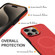 iPhone 15 Pro Max Shockproof MagSafe Armor PC Hybrid TPU Phone Case - Red+Black