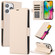 iPhone 15 Pro Max Side Buckle RFID Anti-theft Leather Phone Case - Apricot