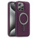 iPhone 15 Pro Max Silver Shield MagSafe Holder Shockproof Phone Case - Purple
