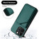 iPhone 15 Pro Max Skin Feel Four Card Slots Phone Case with Wrist Strap - Green