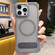 iPhone 15 Pro Max Skin Feel Frameless MagSafe PC Phone Case with Fold Holder - Grey