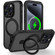 iPhone 15 Pro Max Skin Feel MagSafe Holder 360 Full Body Phone Case - Black