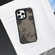 iPhone 15 Pro Max Skin Feel Matte TPU+PC Shockproof Phone Case - Black Flower