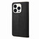 iPhone 15 Pro Max Skin Feel Splicing Leather Phone Case - Black