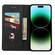 iPhone 15 Pro Max Skin Feel Splicing Leather Phone Case - Black