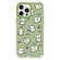 iPhone 15 Pro Max Skin Feeling Jelly TPU Hybrid PC Phone Case - Green Heart Cat Green